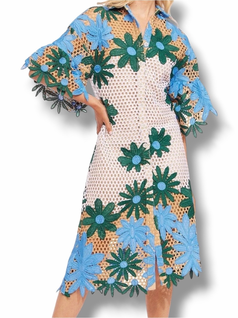 Eva Franco Anthropologie Gaia Dress in Petal Size Small